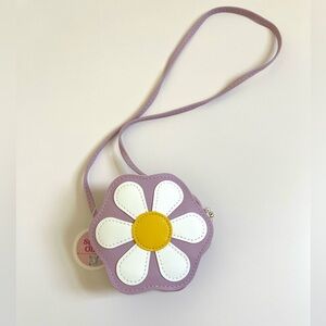 Kids purple flower purse